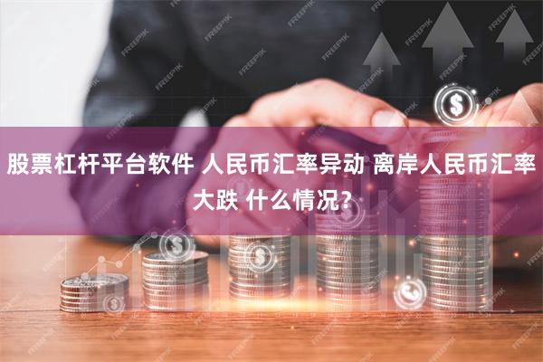 股票杠杆平台软件 人民币汇率异动 离岸人民币汇率大跌 什么情况？