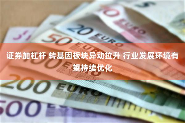 证券加杠杆 转基因板块异动拉升 行业发展环境有望持续优化