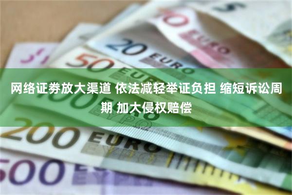 网络证劵放大渠道 依法减轻举证负担 缩短诉讼周期 加大侵权赔偿