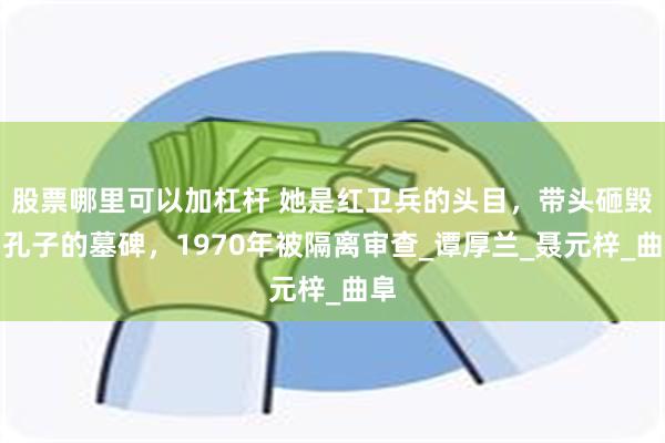 股票哪里可以加杠杆 她是红卫兵的头目，带头砸毁了孔子的墓碑，1970年被隔离审查_谭厚兰_聂元梓_曲阜