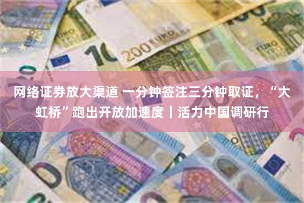 网络证劵放大渠道 一分钟签注三分钟取证，“大虹桥”跑出开放加速度｜活力中国调研行