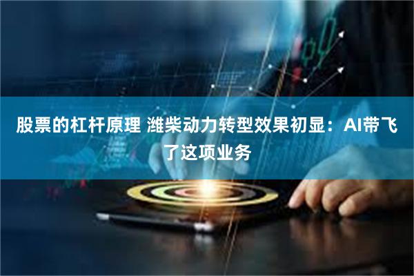 股票的杠杆原理 潍柴动力转型效果初显：AI带飞了这项业务
