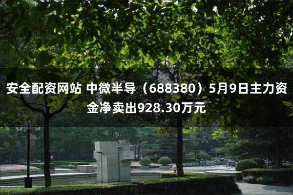 安全配资网站 中微半导（688380）5月9日主力资金净卖出928.30万元