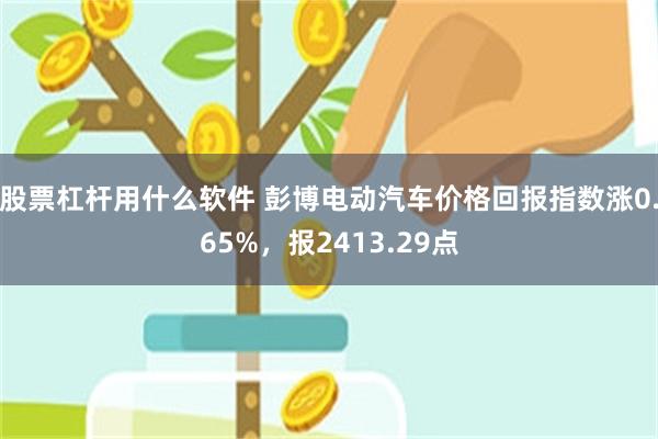 股票杠杆用什么软件 彭博电动汽车价格回报指数涨0.65%，报2413.29点