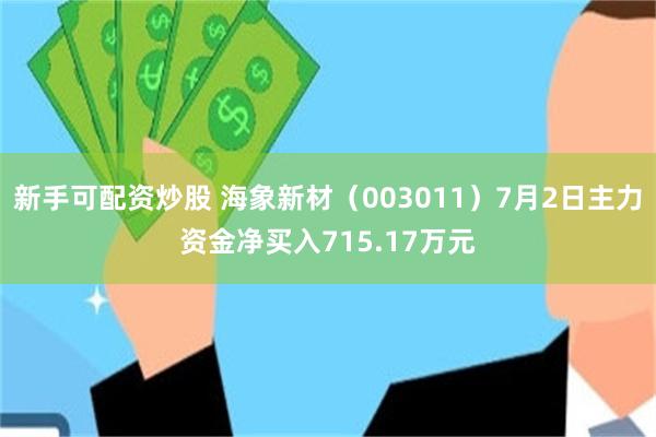 新手可配资炒股 海象新材（003011）7月2日主力资金净买入715.17万元