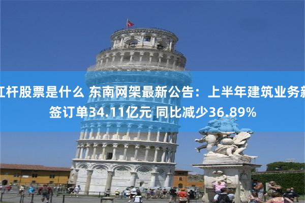 杠杆股票是什么 东南网架最新公告:上半年建筑业务新签订单34.11亿元 同比减少36.89%