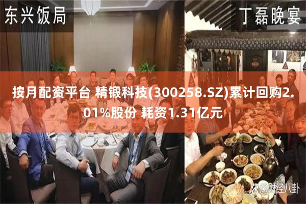 按月配资平台 精锻科技(300258.SZ)累计回购2.01%股份 耗资1.31亿元