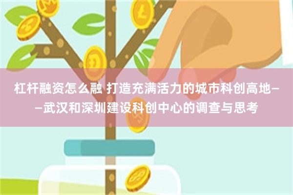 杠杆融资怎么融 打造充满活力的城市科创高地——武汉和深圳建设科创中心的调查与思考