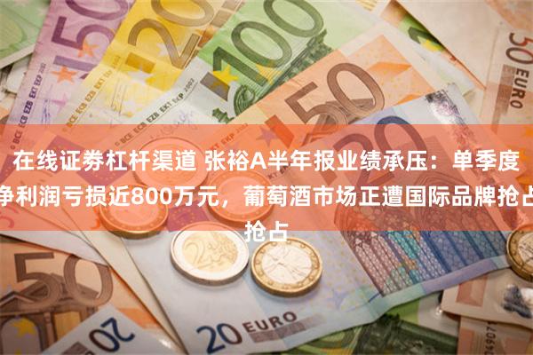 在线证劵杠杆渠道 张裕A半年报业绩承压:单季度净利润亏损近800万元,葡萄酒市场正遭国际品牌抢占