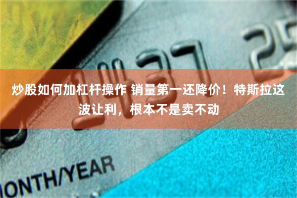 炒股如何加杠杆操作 销量第一还降价！特斯拉这波让利，根本不是卖不动