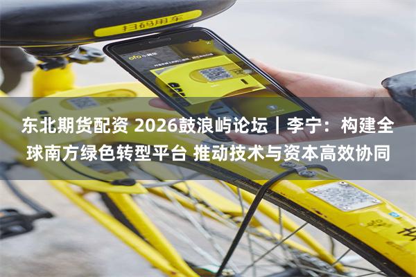 东北期货配资 2026鼓浪屿论坛｜李宁：构建全球南方绿色转型平台 推动技术与资本高效协同