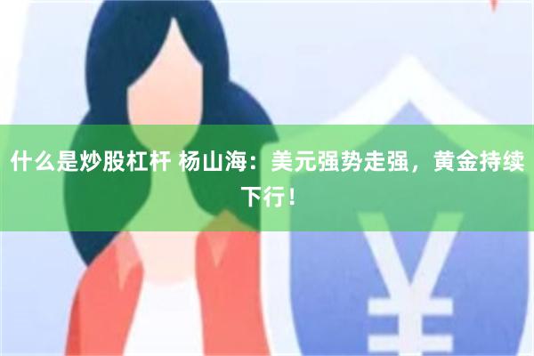 什么是炒股杠杆 杨山海：美元强势走强，黄金持续下行！