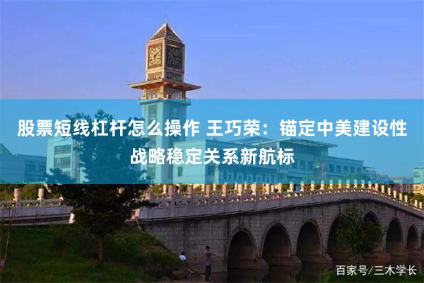 股票短线杠杆怎么操作 王巧荣:锚定中美建设性战略稳定关系新航标