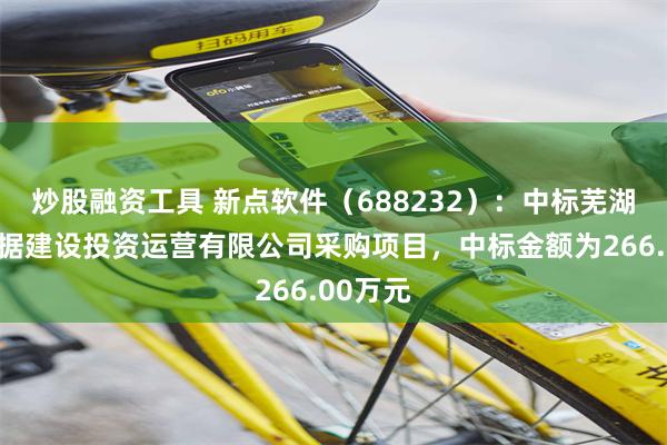 炒股融资工具 新点软件（688232）：中标芜湖市大数据建设投资运营有限公司采购项目，中标金额为266.00万元